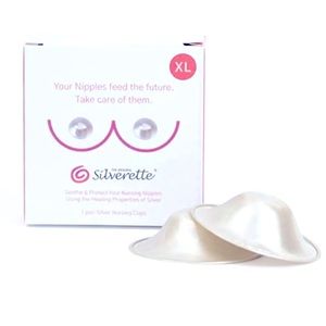 SILVERETTE XL The Original 925 Sterling Silver Nursing Cups Made in Italy NEW